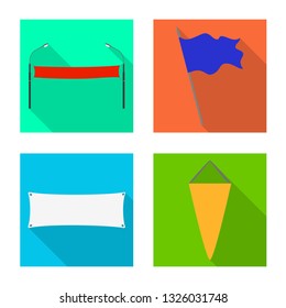 Vector illustration of fabric  and white  logo. Set of fabric  and presentation stock vector illustration.