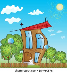 Vector illustration of fabulous house