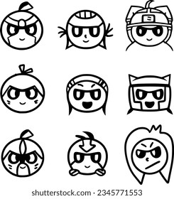 Vector illustration of face cartoon