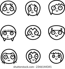 vector illustration of face cartoon
