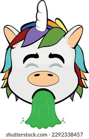 Vektorgrafik eines Cartoons mit einigem Erbrechen