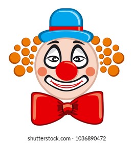 Vector illustration face clown