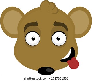 Vektorillustration-Abbildung des Gesichts einer süßen Cartoon-Maus