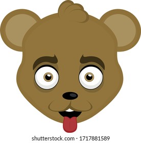 Imagen vectorial de la cara de un lindo ratón de caricatura