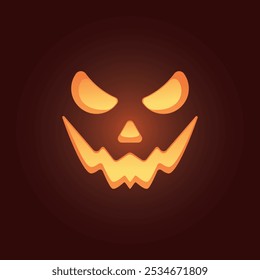 Ilustração vetorial de um rosto para o Halloween. Cartão-postal.