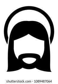 Vector illustration of the Face of Jesus Christ