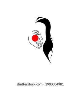 Vector illustration of face line art 
Can be used as book covers, wall paintings, logos, icons,etc