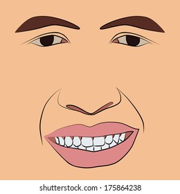 Vector and illustration of face man