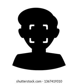 Vector illustration of the face recognition icon,Logo of the face protection