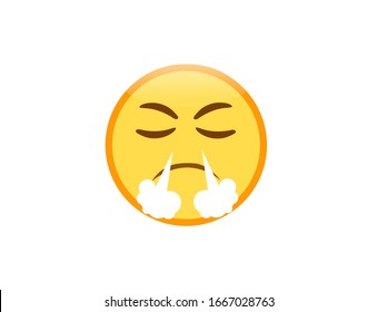 Vektorillustration 
Angesicht mit Dampf von Nose Emoji