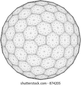 Vector illustration of faceted ball