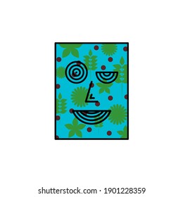 Vector illustration of facial expression art plus beautiful paintings
Can be used as posters, paintings, icons,etc