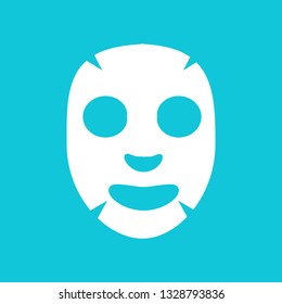 Vector illustration of facial mask isolated on blue background.