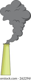 ilustração vetorial da chaminé da fábrica, ilustração adequada para a poluição do ar, poluição ambiental, fábrica ou indústria temas