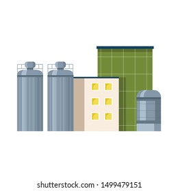 Vector illustration of factory and city logo. Collection of factory and production stock vector illustration.