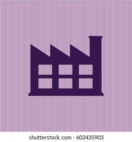 Vector illustration of Factory icon in Purple
