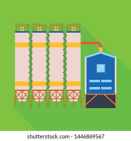Vector illustration of factory icon. Set of factory and environment stock vector illustration.
