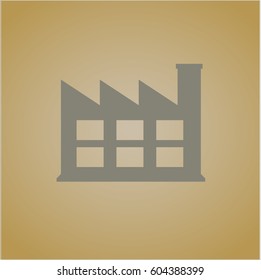 Vector illustration of Factory icon or symbol
