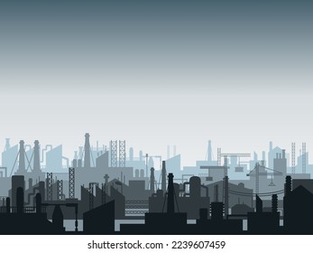 Vector illustration of factory landscape background