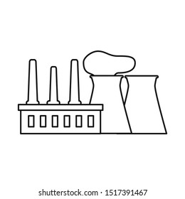 Vector illustration of factory and manufacture icon. Graphic of factory and oil stock vector illustration.