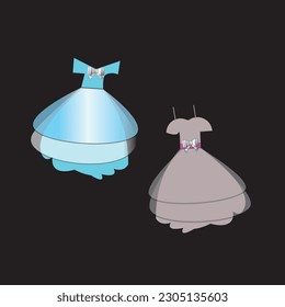 Vector illustration fairy dresses suitable for your fairy legend book