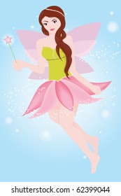 A vector illustration of a fairy princess