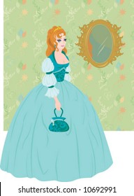 Vector illustration to a fairy tale the Cinderella. A series