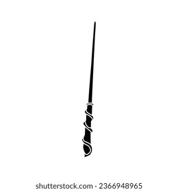 Vector Illustration of Fairy tale wizard or witch's wand.