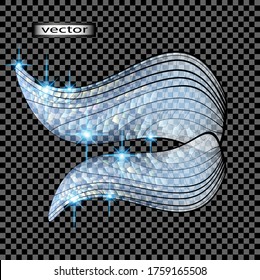 Vector illustration fairy wings transparent magic