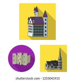 Vector illustration of fairytale and medieval icon. Set of fairytale and story stock symbol for web.
