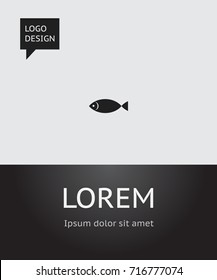 Vector Illustration Of Faith Symbol On Ichthys Icon. Premium Quality Isolated Fish Element In Trendy Flat Style.
