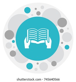 Vector Illustration Of Faith Symbol On Holy Write Icon. Premium Quality Isolated Reading Element In Trendy Flat Style.