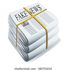 vector illustration of fake news media press element 