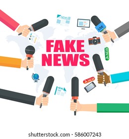 vector illustration of fake news media press element 
