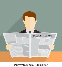 vector illustration of fake news media press element 