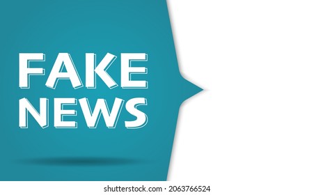 Vector Illustration Fake News. Modern Web Banner Speech Bubble, Advertising And Marketing Sticker