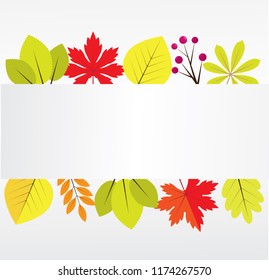 vector illustration of fall, autumn leaves. fall, autumn background. nature background.