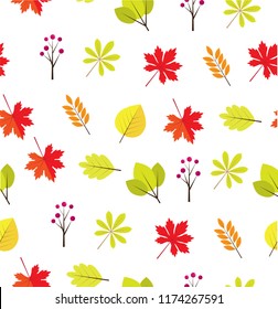 vector illustration of fall, autumn leaves. fall, autumn background. nature background.