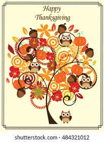 vector illustration of a fall background with leaves