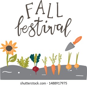 Vector illustration for fall festival.  