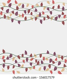 vector illustration of fall leaves decoration