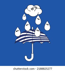 Regenfälle der Vektorgrafik fallen