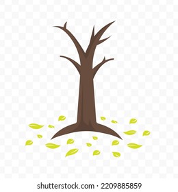 Vector Illustration Of Fallen Tree Icon Sign And Symbol. Colored Icons For Website Design .Simple Design On Transparent Background (PNG).