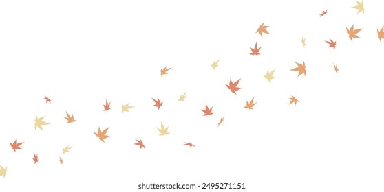 Vector illustration of falling autumn leaves.