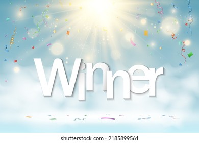 Vector illustration of falling confetti on a transparent background.	

