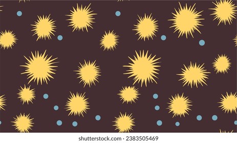 Vector illustration. Falling Doodle Stars. Color illustration. Hand Drawn Holiday Background for Print, Card, Brochure. Cute stars seamless pattern design.