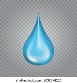 Ilustración vectorial de una gota de agua que cae.