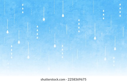 Vector illustration falling rain 