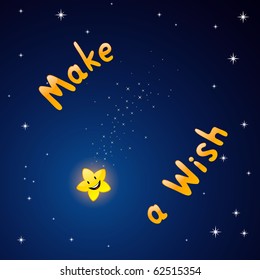 Vector illustration of falling star