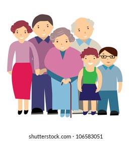 vector illustration of a family